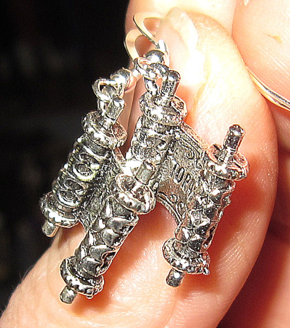 everyday judaica and shabbat silver earrings