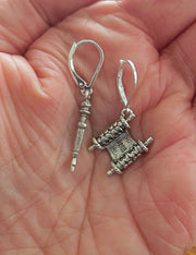 everyday judaica and shabbat silver earrings