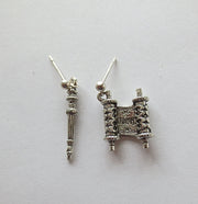 everyday judaica and shabbat silver earrings