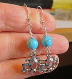 lotus flower silver earrings plain or with gemstones