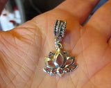 spiritual earthy simple silver pendants sterling silver plated euro style lotus flower