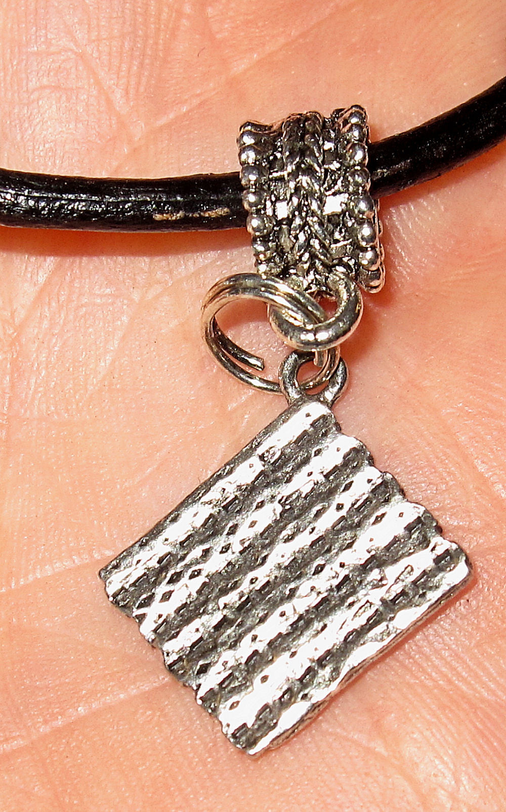 passover pesach simple silver euro pendants --- seder plate, matzah, haggadah, kiddush cup matzah