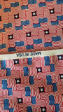 usa mini flags and stars 100 % cotton fabric made in the usa patriotic by the half yard