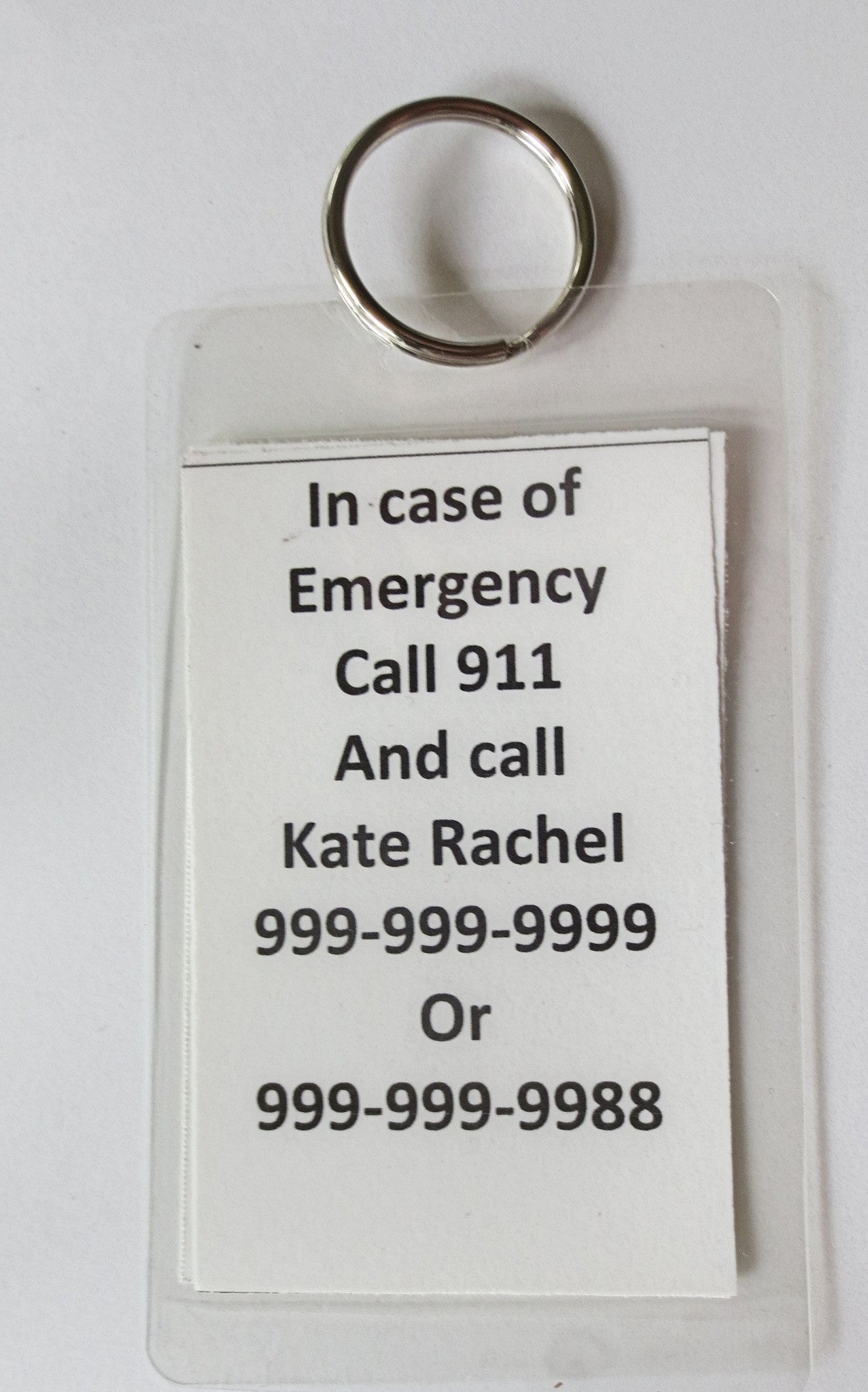 medical alert tag epipen ® auto-injector (epinephrine) inside laminated tag personalize