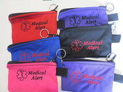 inhaler cases carriers small size embroidered medical alert label medication holders