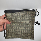 tapestry cross body purse --just the essentials tapestry purse -- mini wallet inside + phone slot --sling cross body waist wear elegant gold black weave