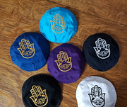 hamsa lotus flower fish embroidered kippah