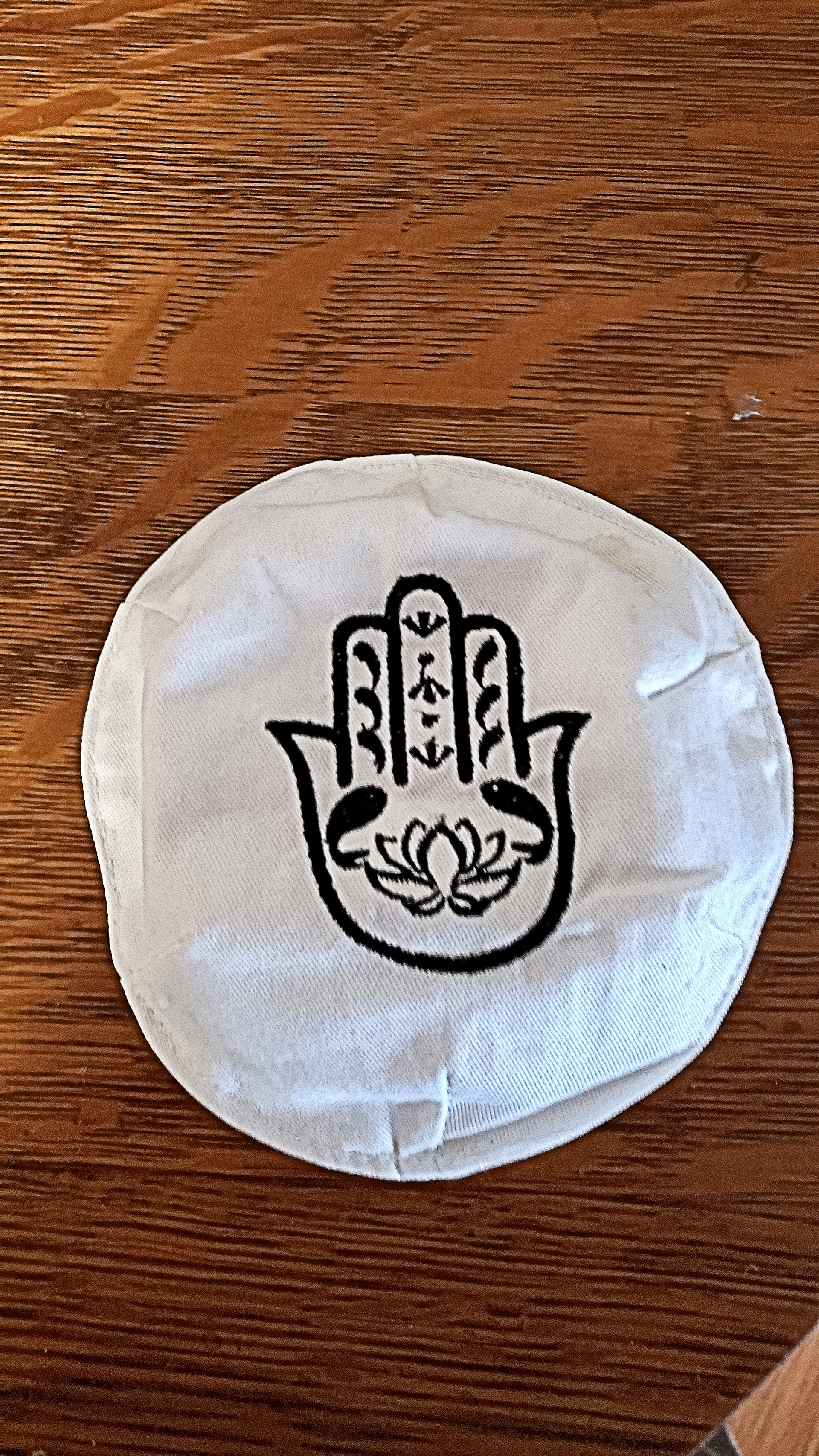 hamsa lotus flower fish embroidered kippah