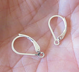 lotus flower silver earrings plain or with gemstones