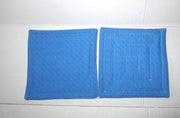 pink blue calico quilted reversible mini mats set of 2 insulated snack place mats