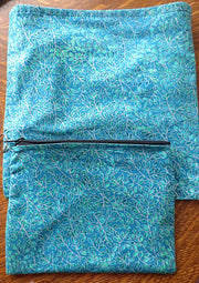 matzah cover and afikomen bag set for passover seder matzoh decor teal blue green leaves