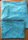 matzah cover and afikomen bag set for passover seder matzoh decor teal blue green leaves