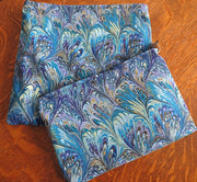 matzah cover and afikomen bag set for passover seder matzoh decor marbleized blue waves