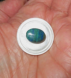 pin or brooch mother of pearl button one of a kind mop azurite malachite gemstone
