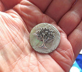 pin or brooch mother of pearl button one of a kind carved mop tree of life