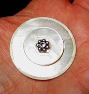 pin or brooch mother of pearl button one of a kind