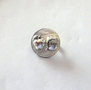 pin or brooch judaica charm mother of pearl button rosh hashannah apple and honey