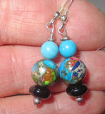 sea sediment jasper pendant and earrings set