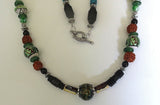 hand of fatima hamsa animal theme beaded long bohemian necklace