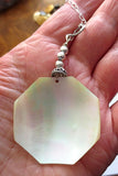 mother of pearl carved pendant all sterling silver select from 4 styles