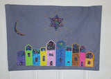 new moon quilted applique wall hanging