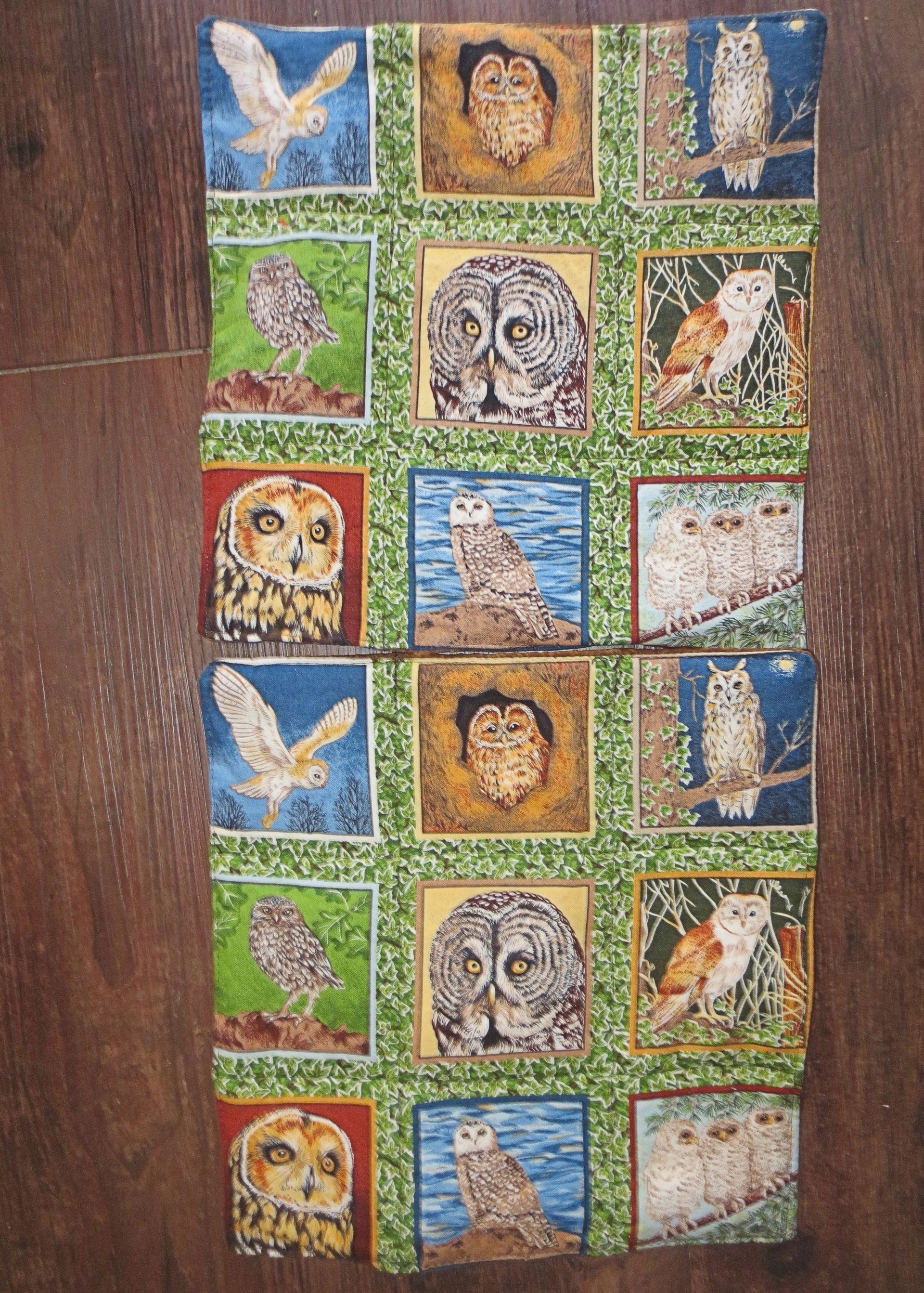 owls 9 different species bird lovers set of 2 insulated reversible snack place mats choice of sets owl lovers