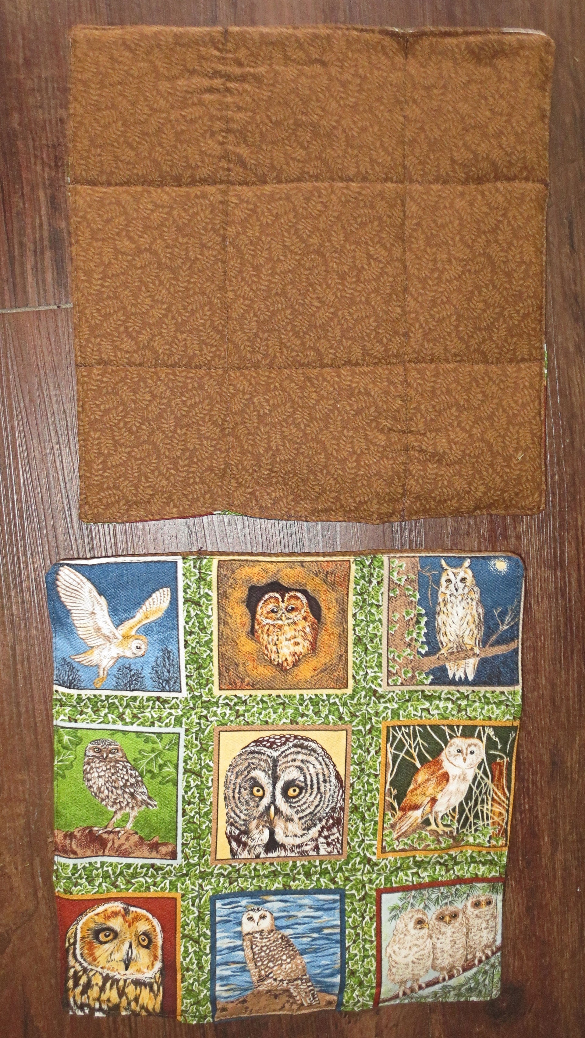 owls 9 different species bird lovers set of 2 insulated reversible snack place mats choice of sets owl lovers