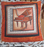 piano quilted pillow cover musical instruments music lovers