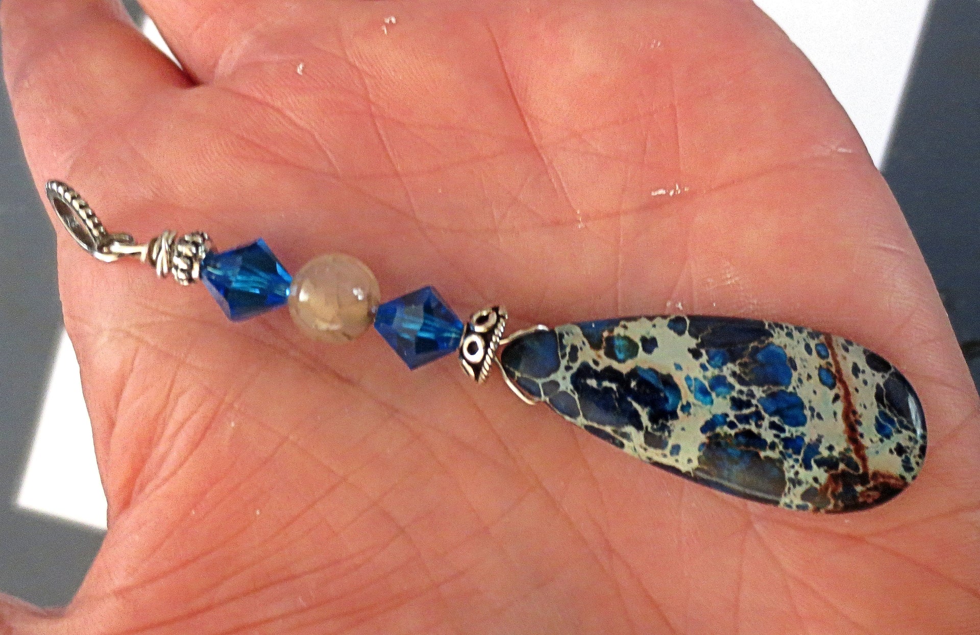 one of a kind gemstone sterling silver pendants