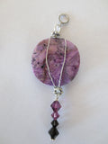 one of a kind gemstone sterling silver pendants purple crazy lace agate gemstone pendant