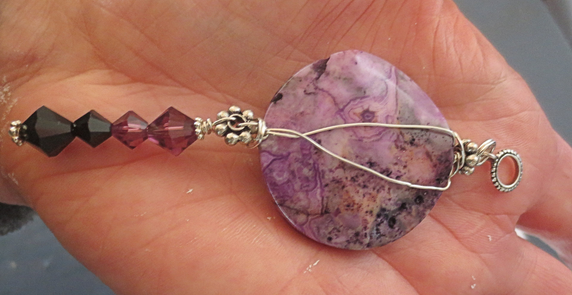 one of a kind gemstone sterling silver pendants