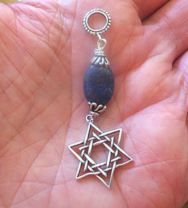 star of david with beautiful gemstone pendant all sterling silver