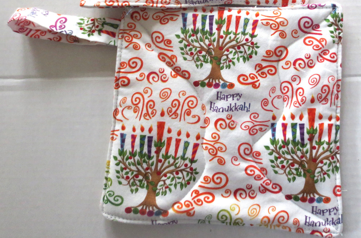 hanukkah pot holders or trivets thick double insulated handmade chanukah useful decorations hanukkah tree of life
