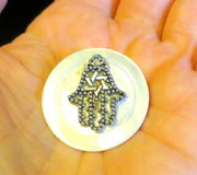 pin or brooch judaica charm mother of pearl button