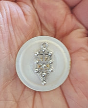 pin or brooch judaica charm mother of pearl button