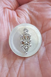 pin or brooch judaica charm mother of pearl button kabbalah tree of life