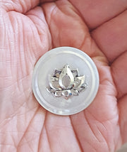 pin or brooch judaica charm mother of pearl button