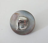 pin or brooch judaica charm mother of pearl button honey pot
