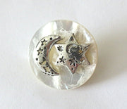 pin or brooch judaica charm mother of pearl button