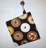 pot holders / trivets quilted thick double insulated useful home decor bagels