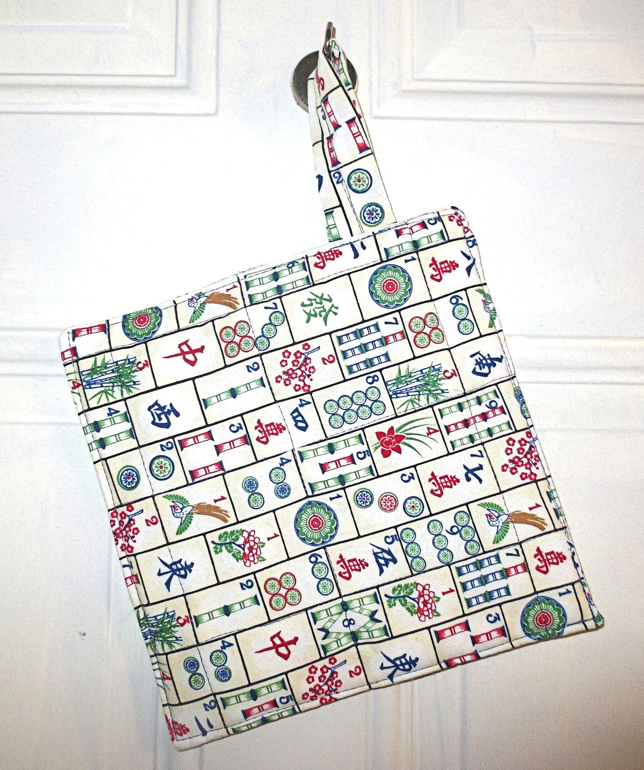 pot holders / trivets quilted thick double insulated useful home decor mahjong