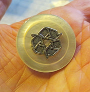 pin or brooch judaica charm mother of pearl button