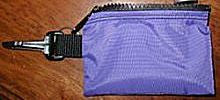 zippered pouches in two sizes extra small and small with choice of color and options to add