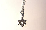 sterling silver woven layered star of david euro pendant  all sterling silver