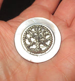 pin or brooch judaica charm mother of pearl button