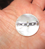 pin or brooch judaica charm mother of pearl button