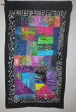 quilted wall art modern batik geometric hanging stain glass theme