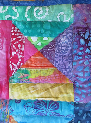 batik quilted wall hanging many pretty bright batiks one of a kind